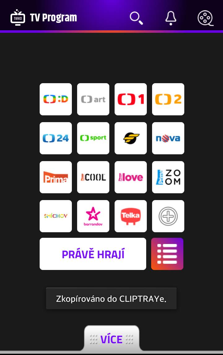 Tiviko galerie - aplikace Android