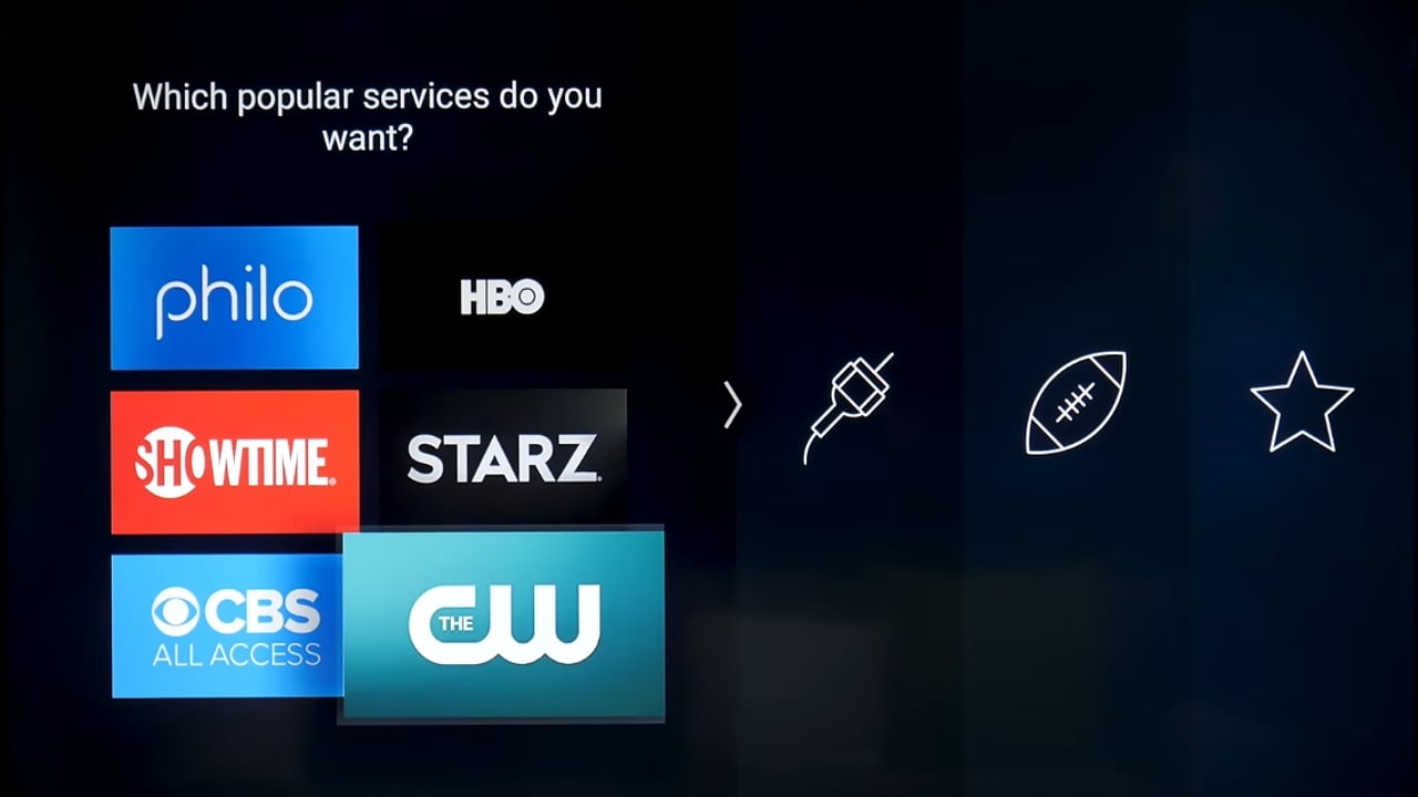 Amazon Fire TV Cube 2: Streamovací služby a TV kanály (v USA)