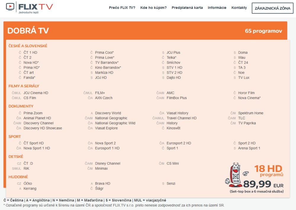 Flix TV startuje na Slovensku