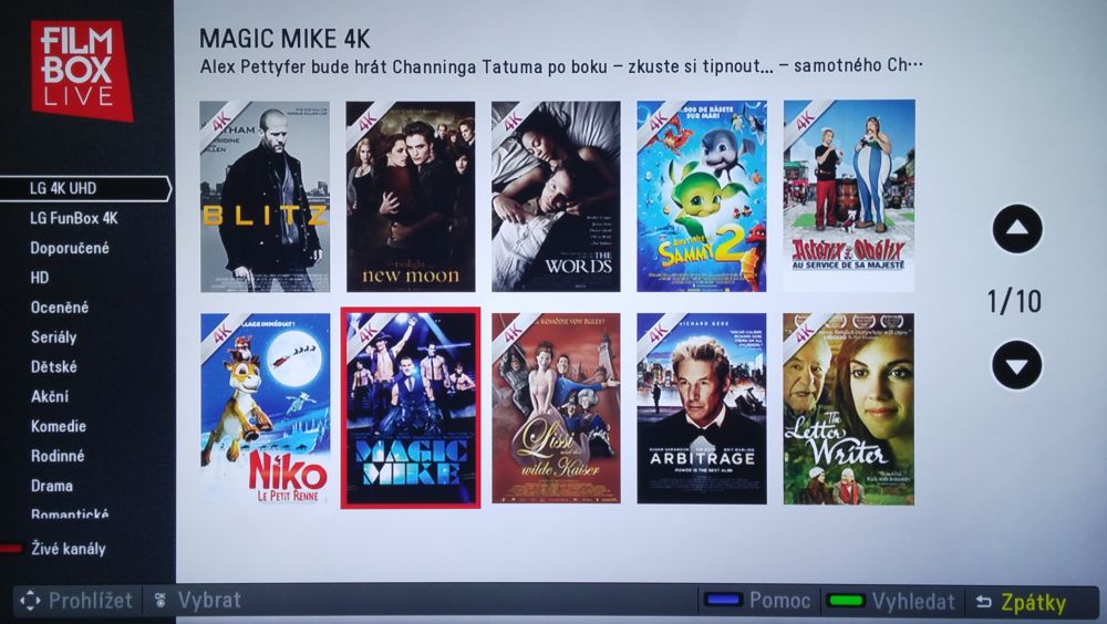 Filmbox Live-LG 4K UHD - filmy