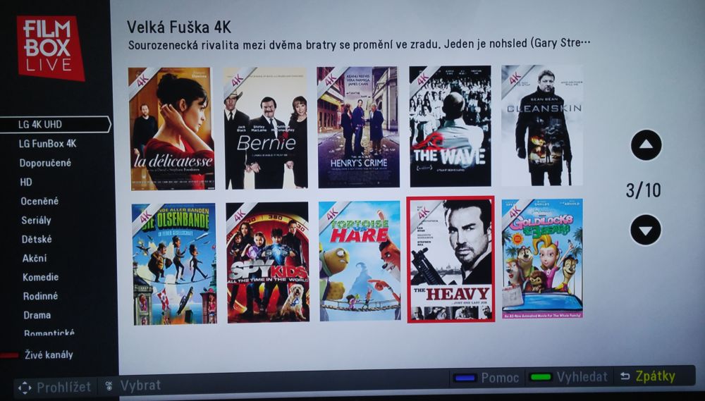 Filmbox Live-LG 4K UHD - filmy