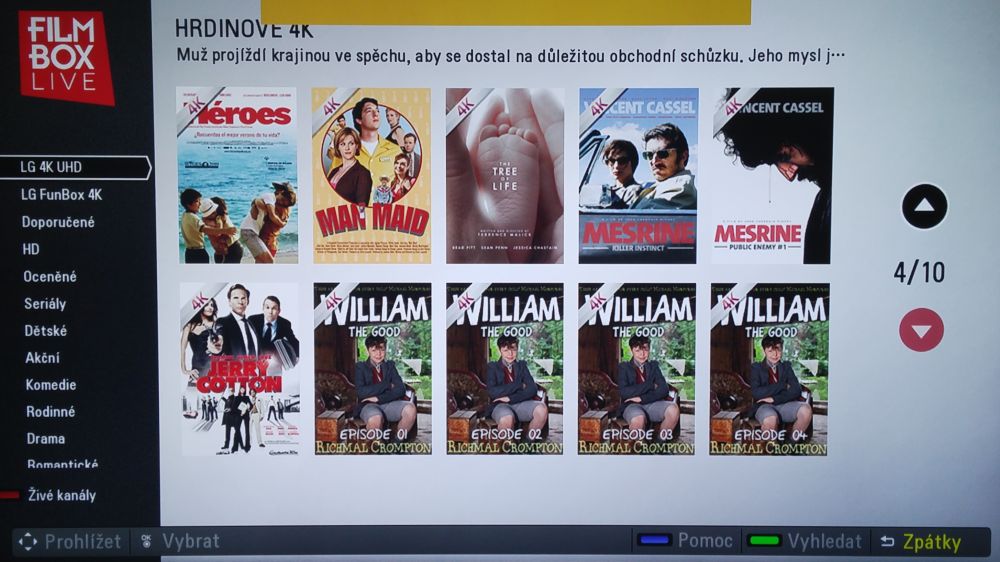 Filmbox Live-LG 4K UHD - filmy