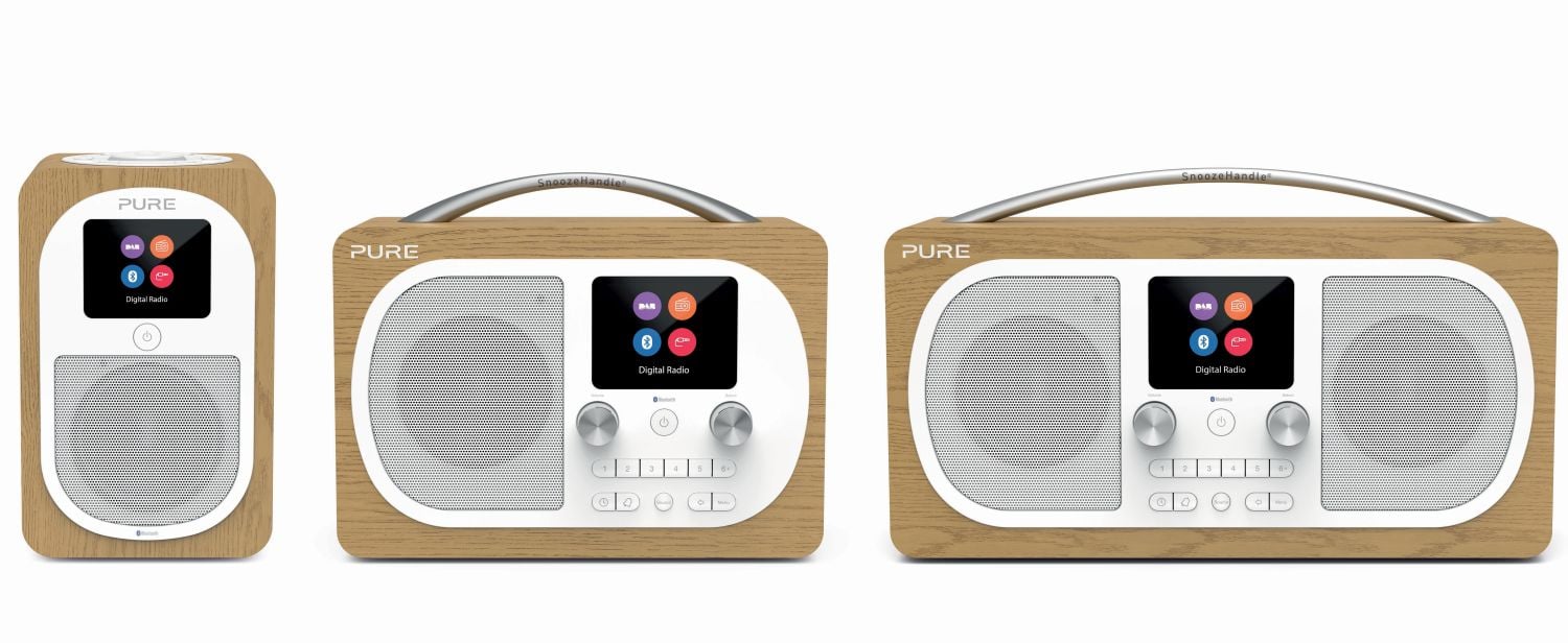 Zleva Pure Evoke H3, H4 a H6.