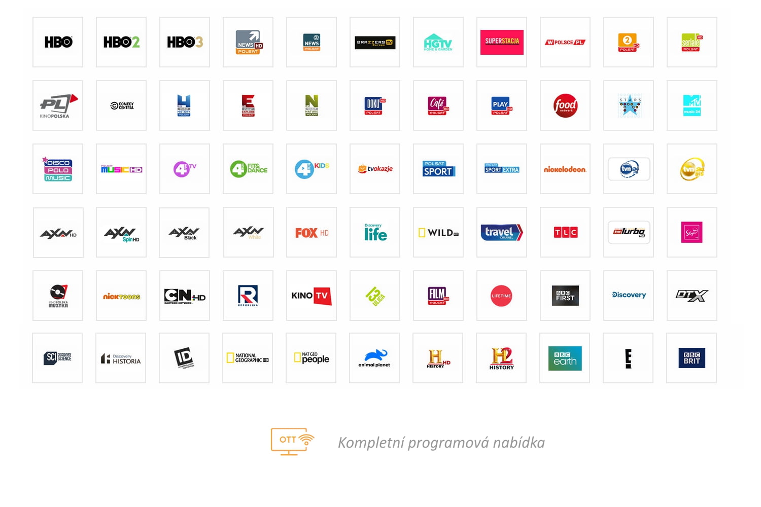 Programová nabídka OTT Cyfrowy Polsat