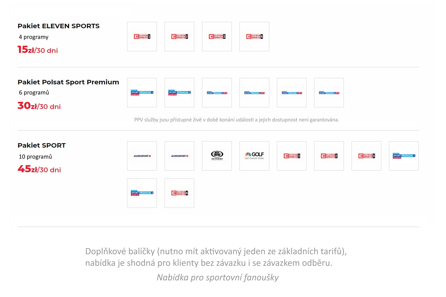Programová nabídka OTT Cyfrowy Polsat