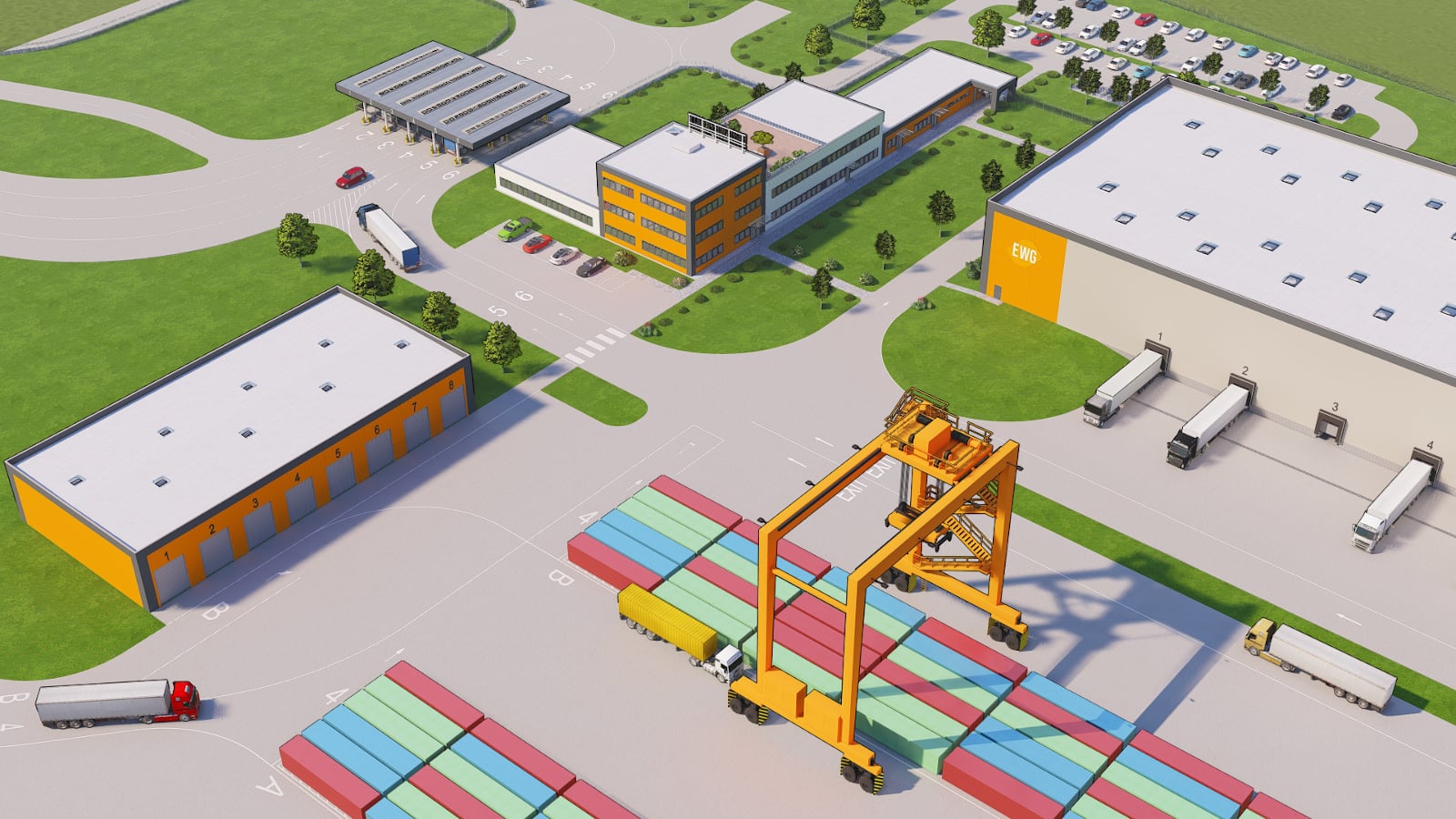 Vizualizace vlakového terminálu v Maďarsku