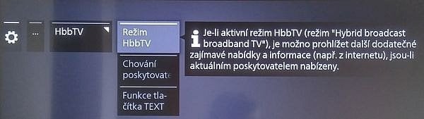 HbbTV není třeba nikde povolovat a je po instalaci okamžitě funkční.