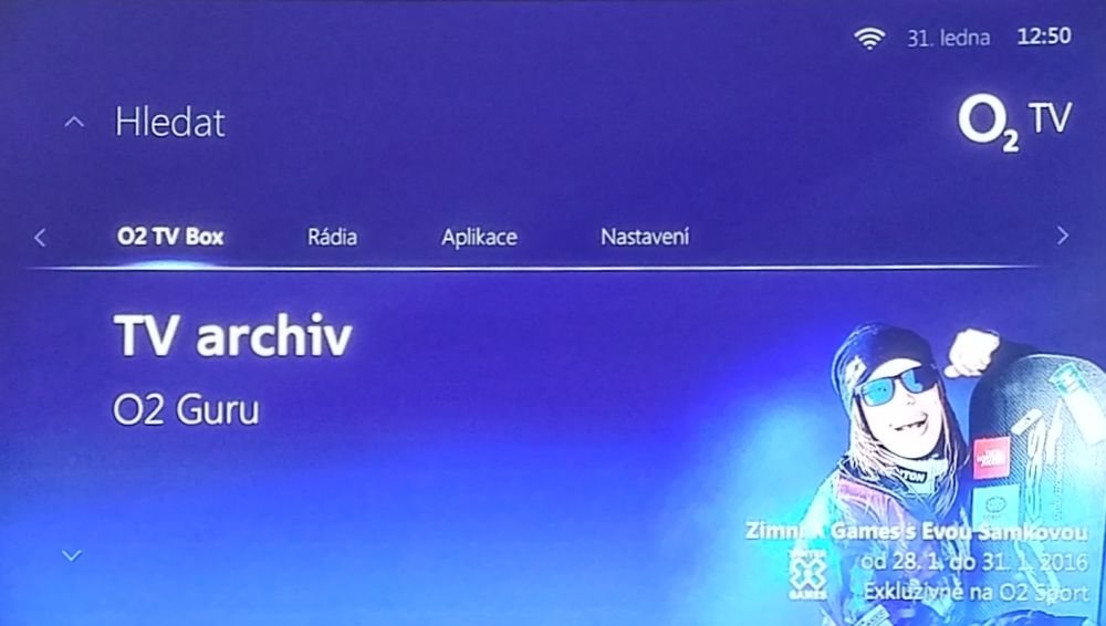 O2 TV Air M - Menu