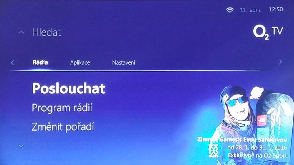 O2 TV Air M - Menu