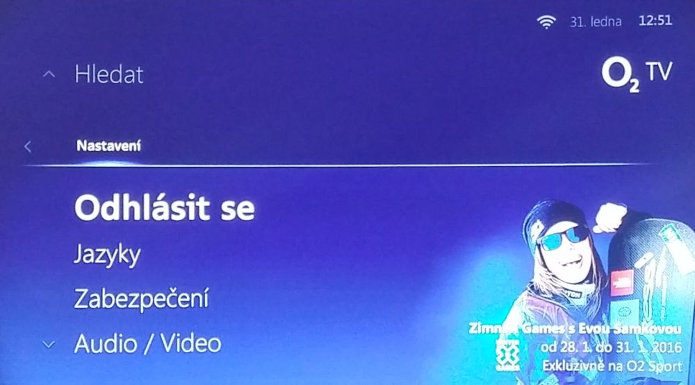 O2 TV Air M - Menu