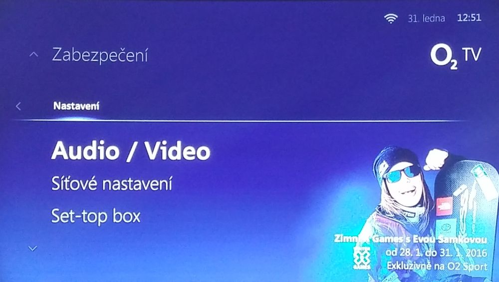 O2 TV Air M - Menu