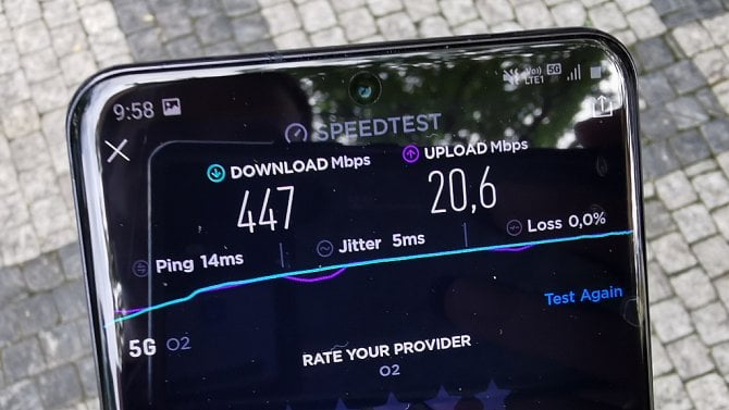 5G síť O2 na 3,7 GHz v Praze