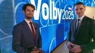 Vladimír Piskala a Daniel Stach v pražském Planetáriu