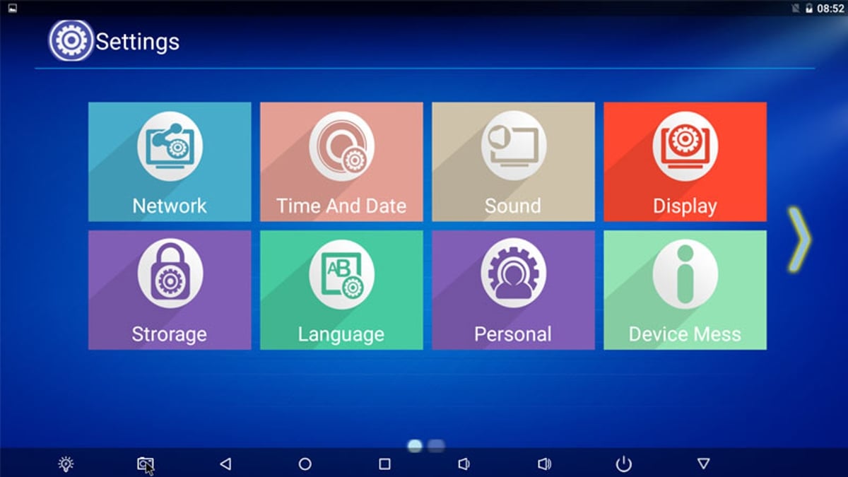 Vlastní UI Rockchip – 1. řada