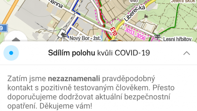 Mapy.cz - Seznam.cz - koronavirus - poloha