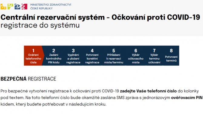 Rezervační systém - očkování