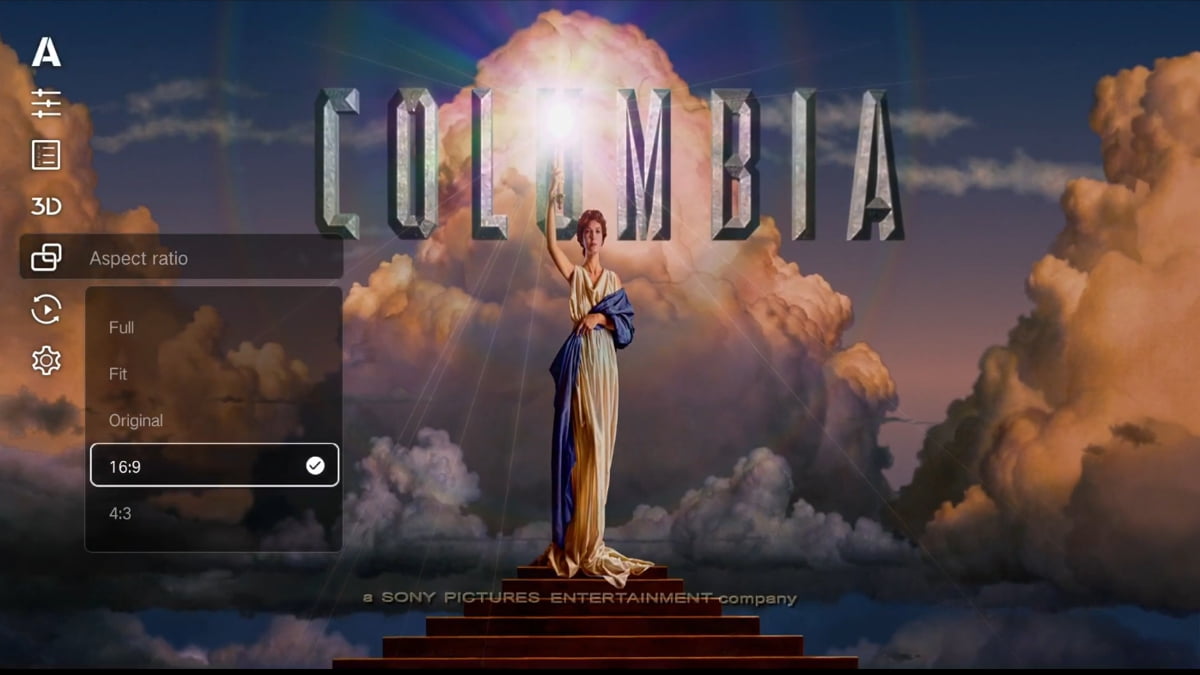 Zidoo Z1000 - kontextové menu