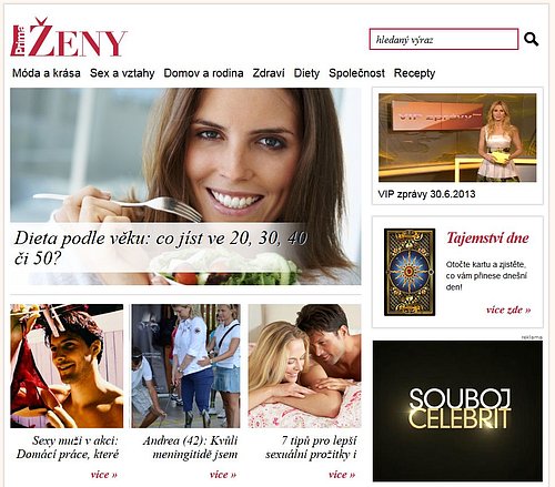Náhled webu Prima Ženy