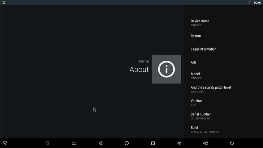 Uživatelské prostředí – Zen Box M3