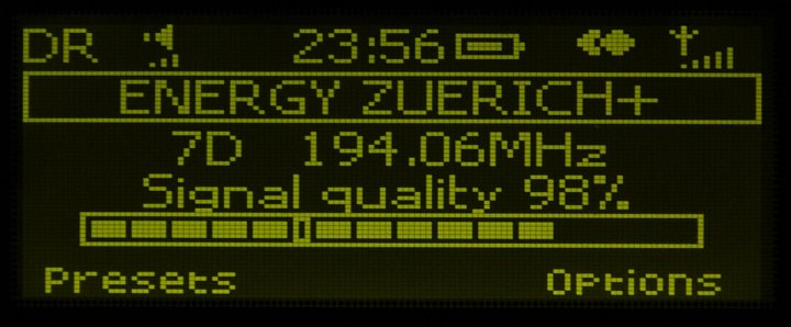 Radio Zuerich (Švýcarsko)
multiplex 7D
vysílač: Säntis
výkon: 28,2 kW
vzdálenost od vysílače: 410 km