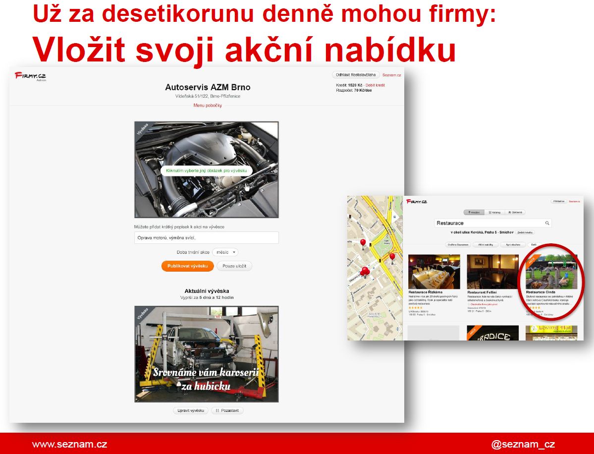 Cena za zveřejnění akční nabídky bude začínat taktéž na 10 Kč.
