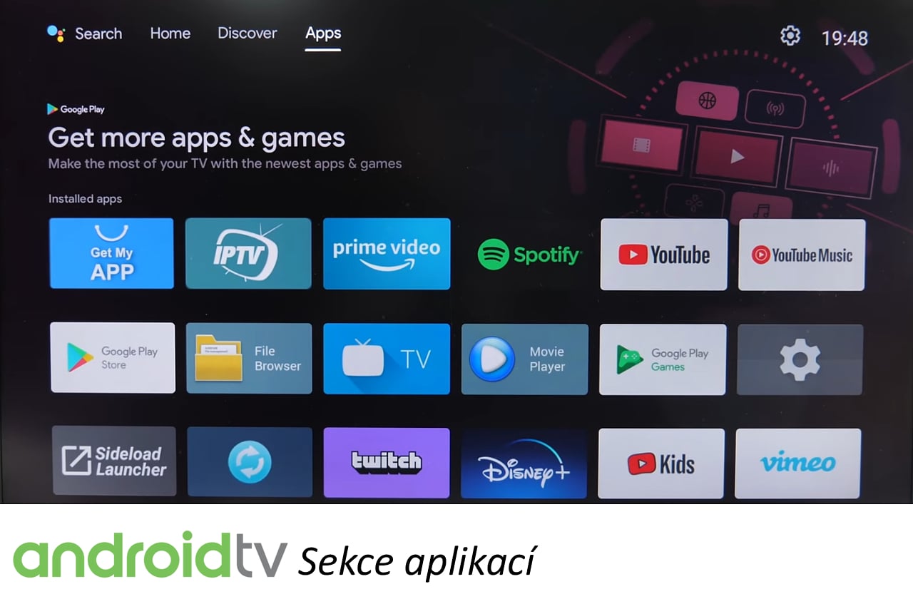 Mecool KA1 – uživatelské prostředí