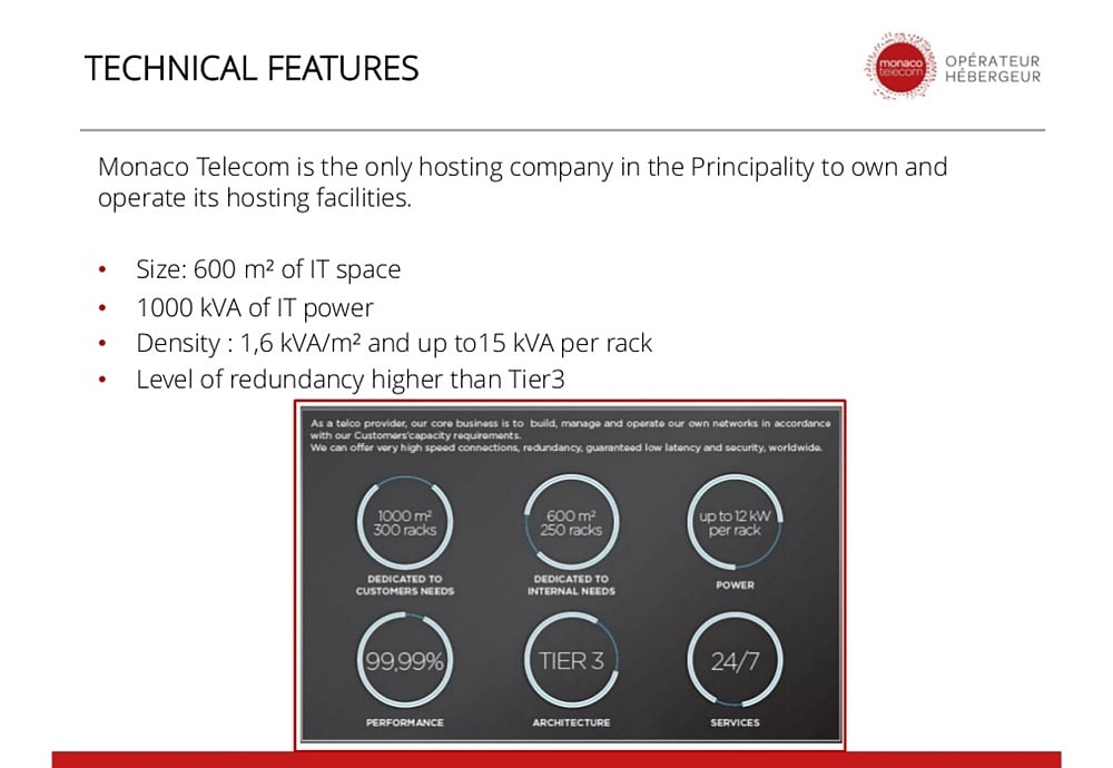Prezentace – datové centrum (Monaco Telecom)