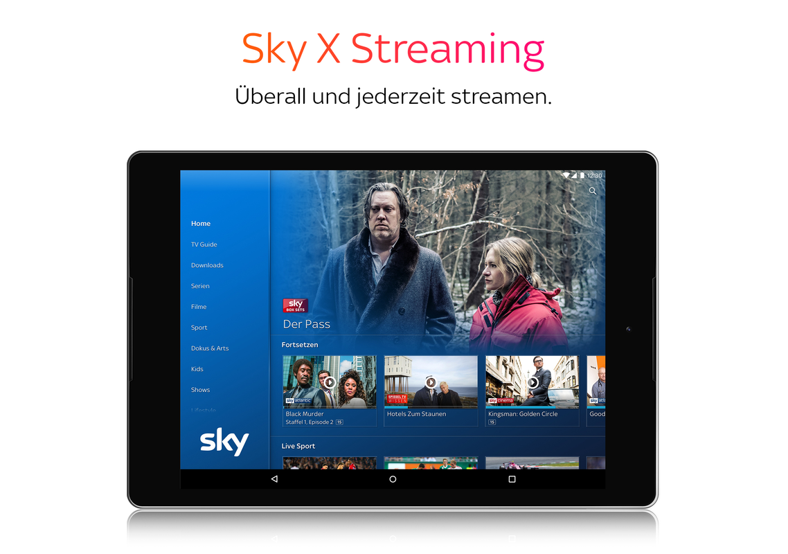 Aplikace Sky X na různých zařízeních