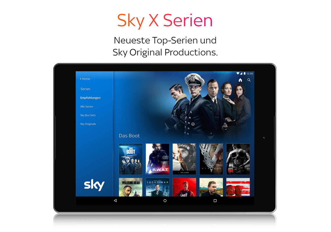 Aplikace Sky X na různých zařízeních