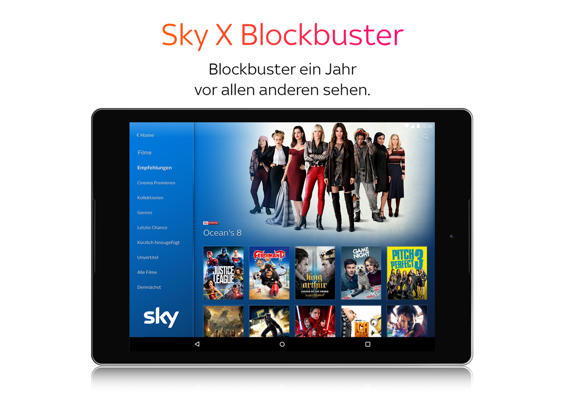 Aplikace Sky X na různých zařízeních