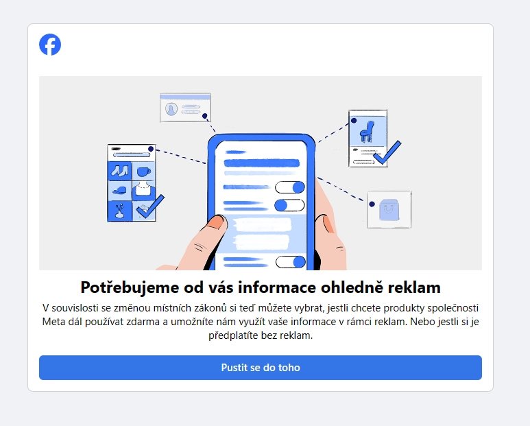 Placený Facebook a Instagram bez reklam