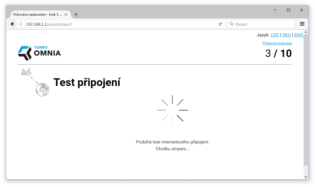 Turris Omnia prvotní spuštění