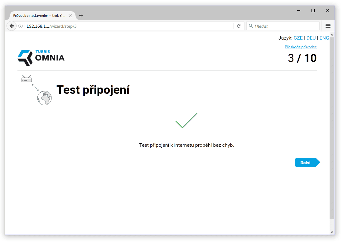 Turris Omnia prvotní spuštění