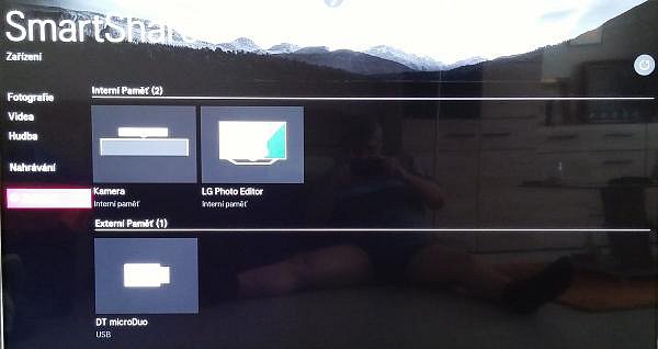 LG 65UF950 a funkce SmartShare nabízející třeba i interní paměť kamery…