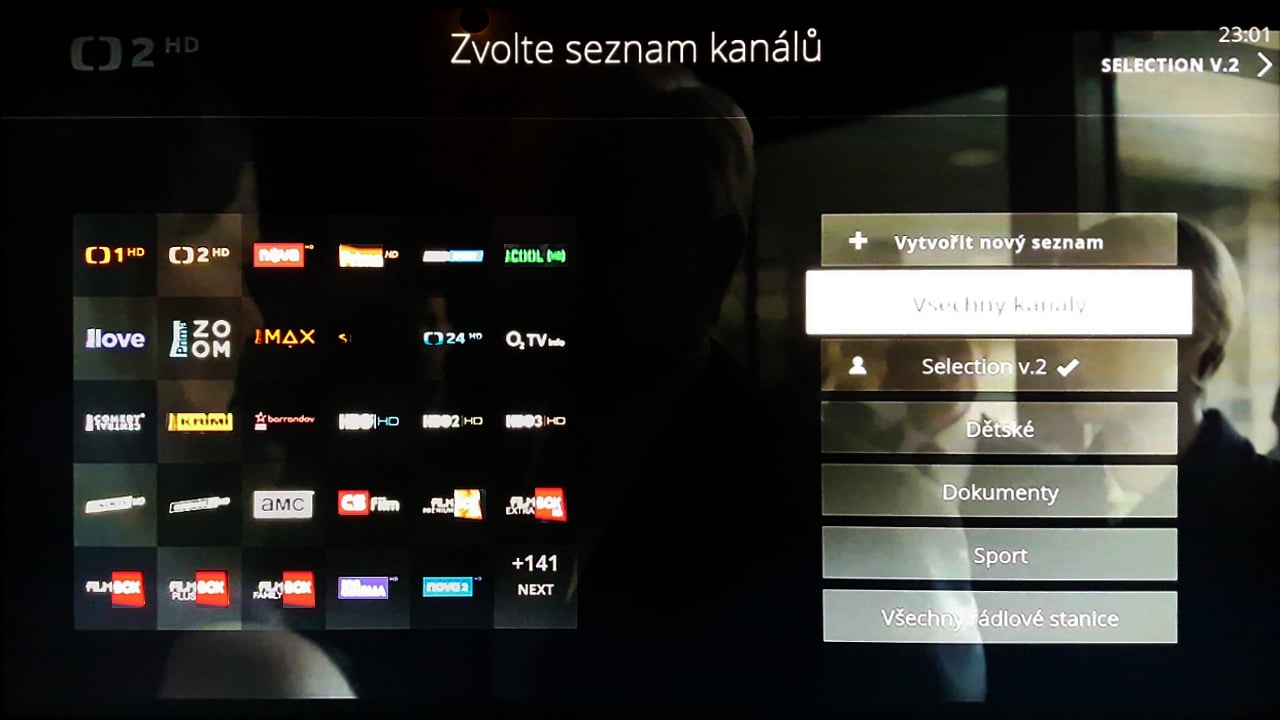 O2 TV - seznam kanálů 2
