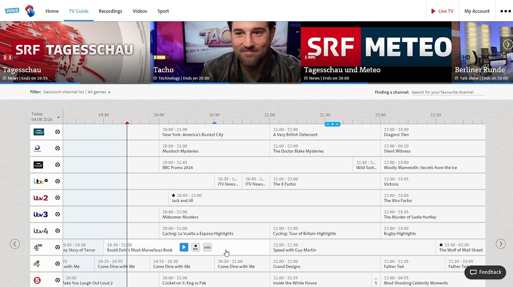 Swisscom TV Air - nahrávky