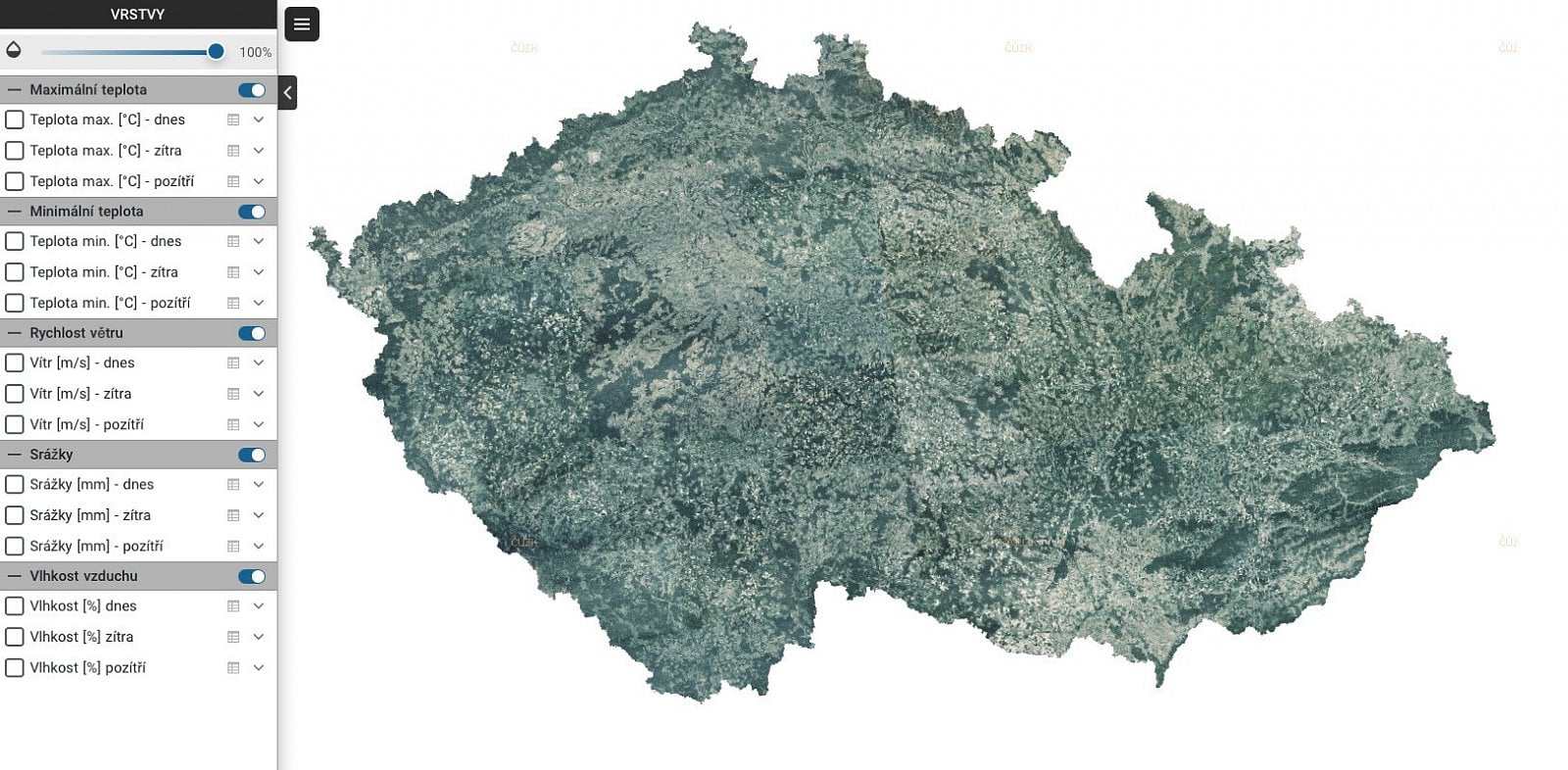 Jak vypadá rozhraní webu Agropocasi.cz