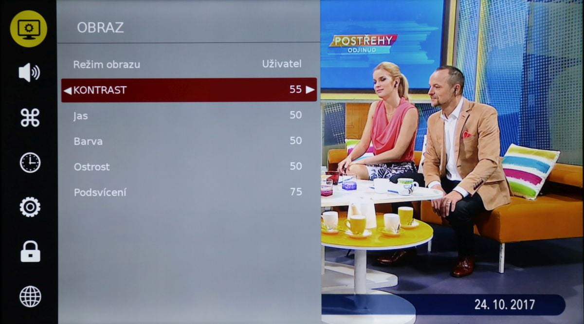 Sencor SLE 55US500TCS - menu nastavení