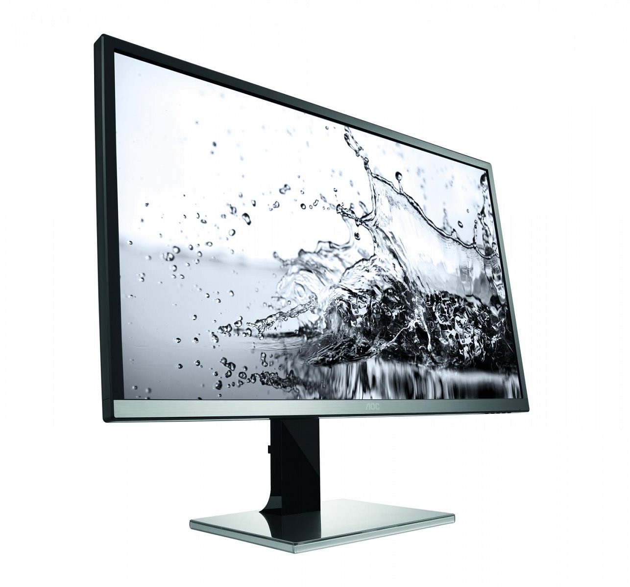 Monitor je elegantní a při stažení panelu do spodní polohy není horní konec "nohy" od podstavce vidět. Na snímku je naopak poloha horní.