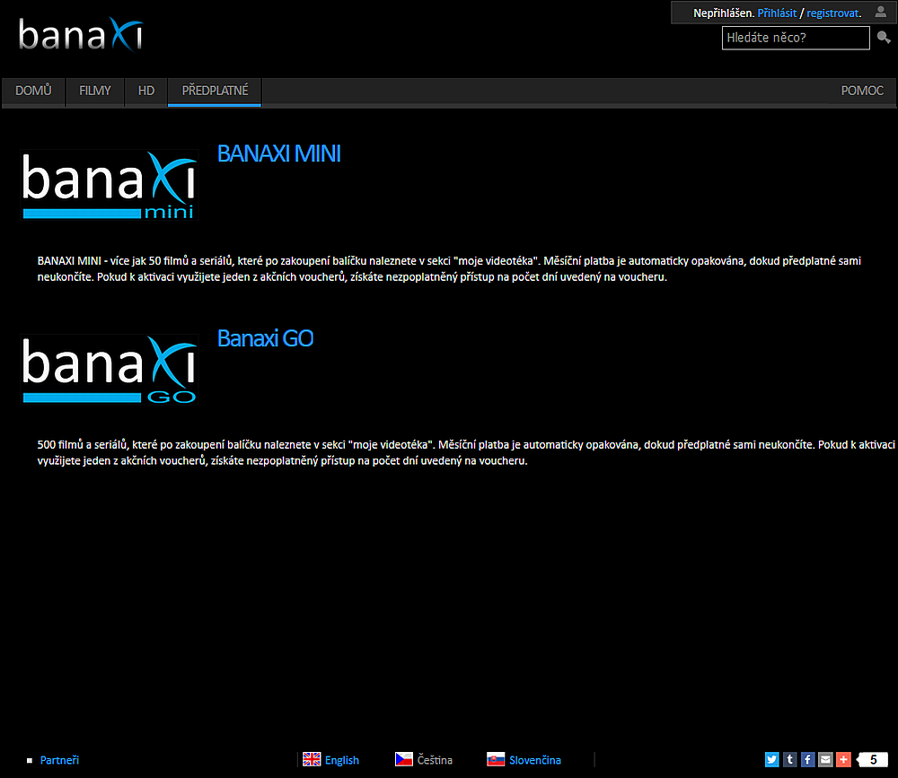 Banaxi Mini - nový balíček, duben 2016