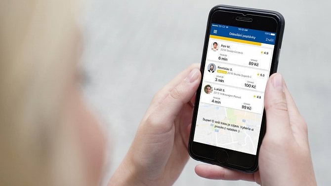 Liftago - mobilní aplikace - taxi