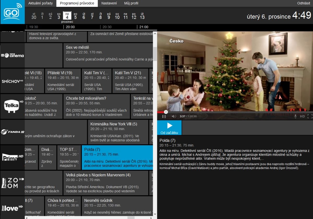 Digi2GO v PC, zpětné přehrání