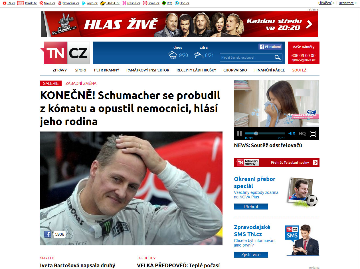 Nová podoba zpravodajského webu TN.cz