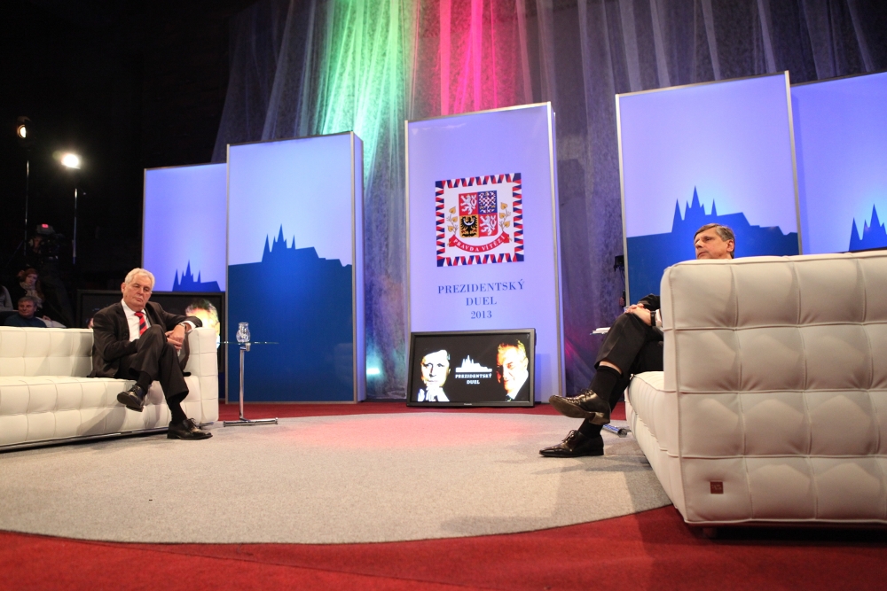 Zeman s Fischerem svůj Prezidentský duel pro Primu předtáčeli