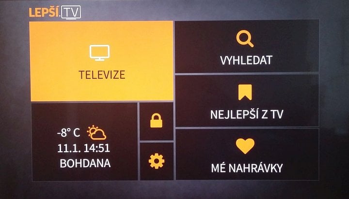 Televize neboli EPG (viz samostatná fotogalerie).