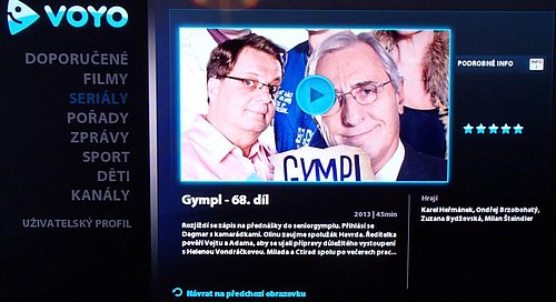 Voyo s půjčovnou filmů a archivem TV Nova se dobře ovládá, a to včetně zadávání názvů pořadů.