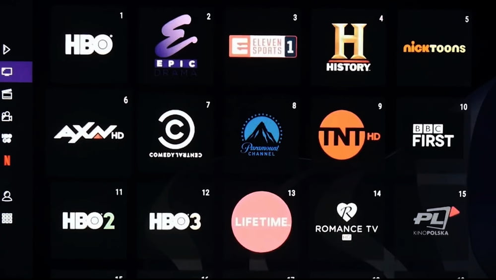 Uživatelské rozhraní Sagemcom DCTIW362