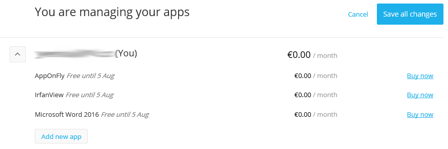 Aplikace lze spravovat a účtovat dle měsíců.