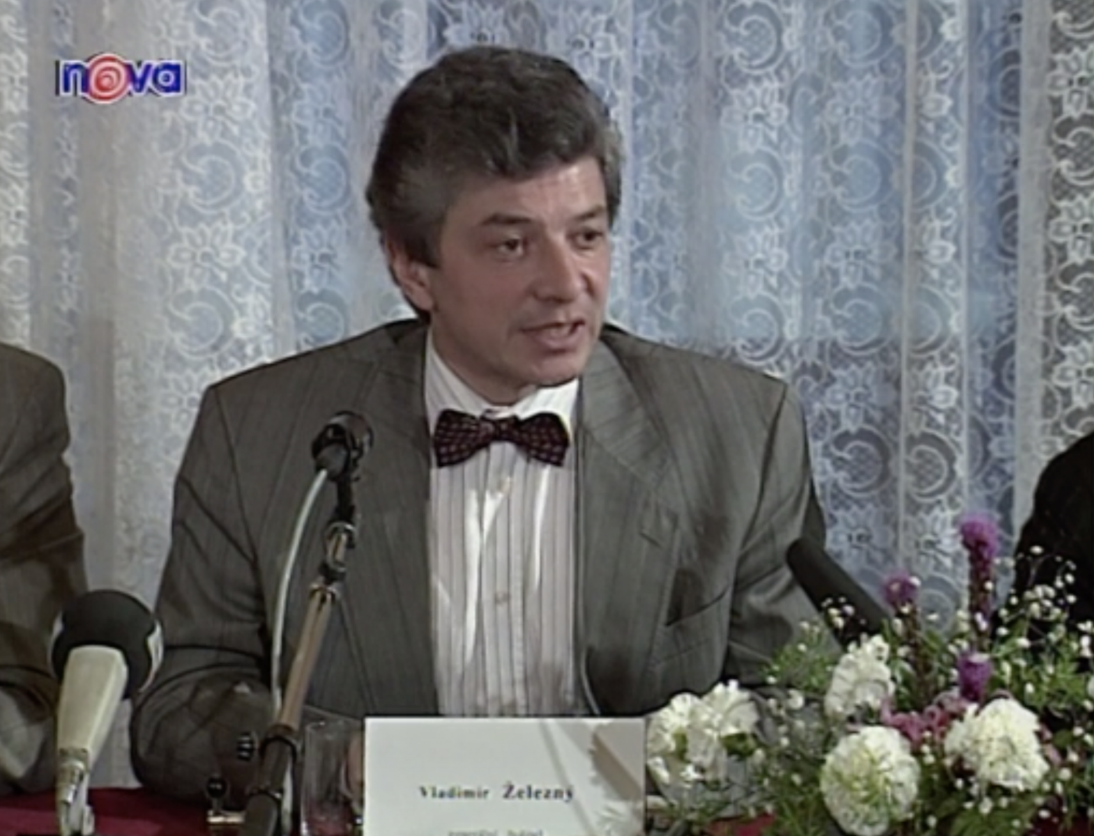 Vladimír Železný na tiskové konferenci před spuštěním TV Nova.