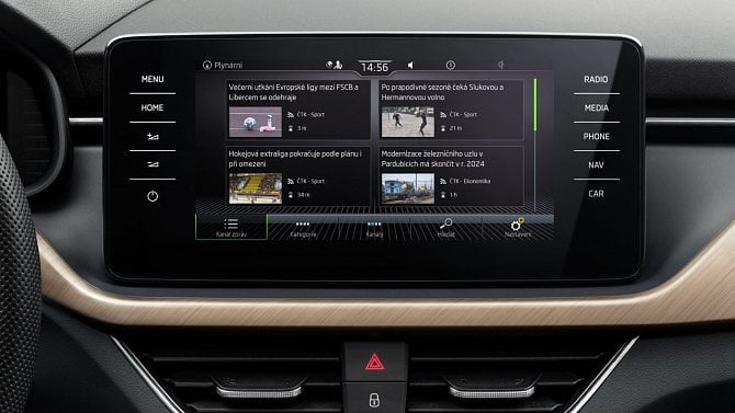 Zpravodajství ČTK ve vozech Škoda Auto